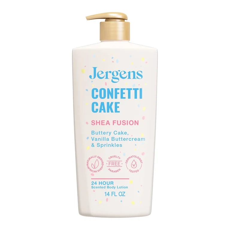 Jergens Shea Fusion Confetti Cake Scented Body Lotion 14oz