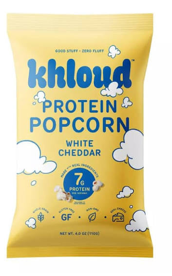 Khloud White Cheddar Protein Popcorn 4oz