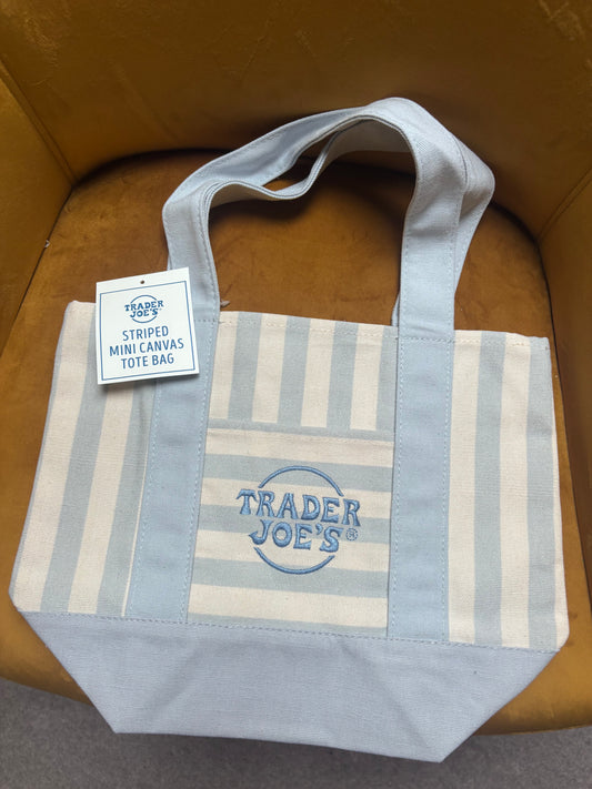 Trader Joe’s mini tote bag - blue