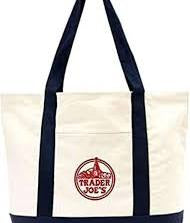 Trader Joes large navy tote bag - navy blue