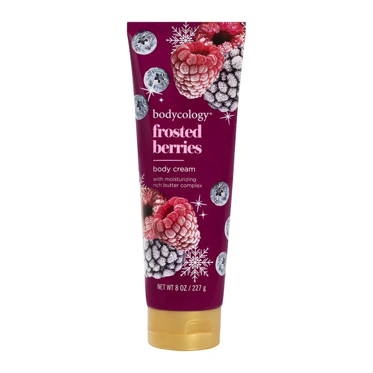 Bodycology Shea Butter Body Cream, Frosted Berries, 8 oz