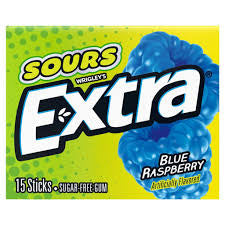 WRIGLEY’S EXTRA SOUR BLUE RASPBERRY – 15 STICKS