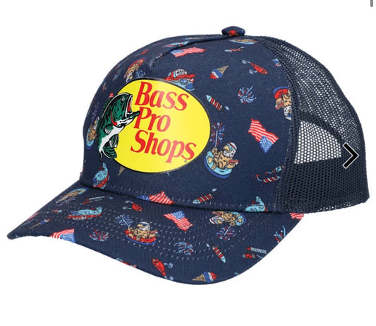Bass Pro Shops Printed Mesh Trucker Cap - USA
