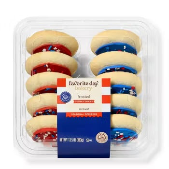 Favorite Day - Red, white, blue cookies 13.5oz