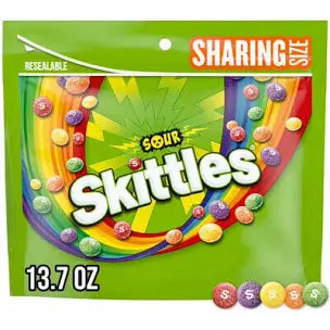 Skittles Sour Candy Share Bag 13.7 oz